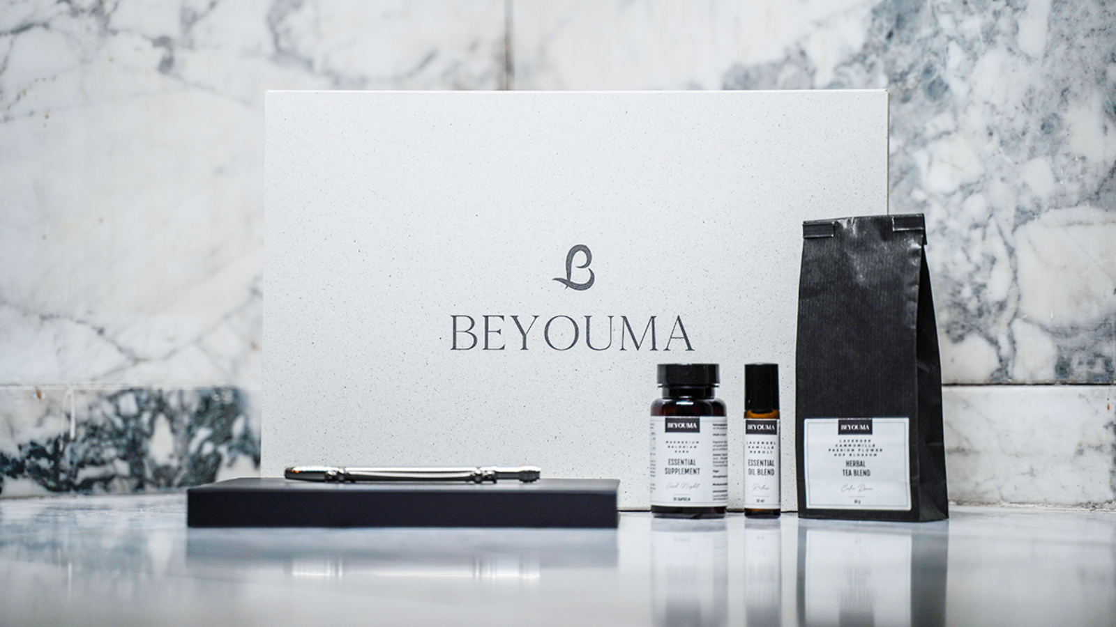 a photo with Beyouma products